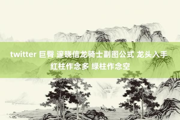 twitter 巨臀 邃晓信龙骑士副图公式 龙头入手 红柱作念多 绿柱作念空
